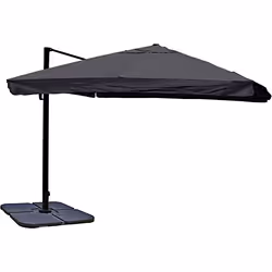 Décoshop26 04_0003325, Parasol d'aire de jeux commerciale, Carré, Anthracite, Polyester, Aluminium, Aluminium
