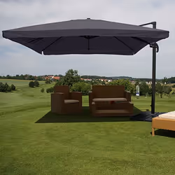 Décoshop26 04_0003325 parasol de terrasse Parasol d'aire de jeux commerciale Carré Anthracite