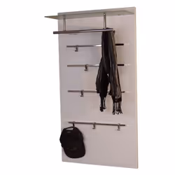Porte-manteau mural - Décoshop26 - MED05080 - Blanc - 8 patères - Verre dépoli