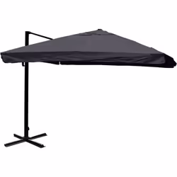 Décoshop26 04_0003326, Parasol d'aire de jeux commerciale, Carré, Noir, Polyester, Aluminium, Aluminium