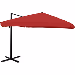 Décoshop26 04_0003344, Parasol d'aire de jeux commerciale, Carré, Noir, Rouge, Polyester, Aluminium, Aluminium