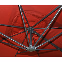 Décoshop26 04_0003344 parasol de terrasse Parasol d'aire de jeux commerciale Carré Noir, Rouge