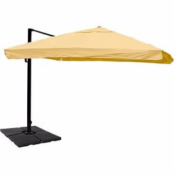 Décoshop26 04_0003334, Parasol d'aire de jeux commerciale, Rectangle, Noir, Crème, Polyester, Aluminium, Aluminium