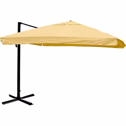 Décoshop26 04_0003482, Parasol d'aire de jeux commerciale, Rectangle, Noir, Crème, Polyester, Aluminium, Aluminium