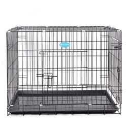 Cage pour chien pliable et transportable noir taille l 91 x 58 x 64 cm