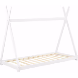 Lit de tipi Notre lit de tipi sera le favori de votre enfants. Grâce à la structure en bois, le lit est vraiment stable. Info ...