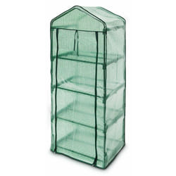 Helloshop26 - Serre de jardin métal 70 x 160 x 50 cm jardinage plante plastique