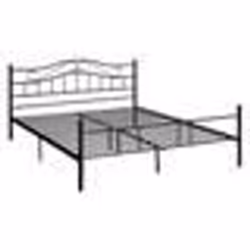 Lit double - Noname - Cadre en métal noir - 160x200 cm - Vintage - 2 places