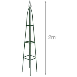 Helloshop26 - Arc tuteur pour rosiers plante grimpante jardin vert foncé 192 cm