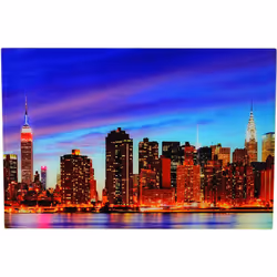Tableau en verre image sur verre affiche murale 40x60cm motif New York Découvrez une nouvelle dimension de la décoration mura ...