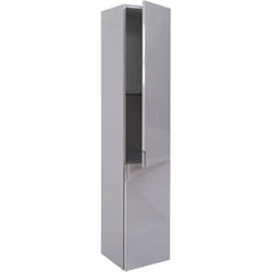 Décoshop26 - Armoire suspendu de salle de bain 2 portes 2 étagères contreplaqué briiliant 150x30cm gris 040001504