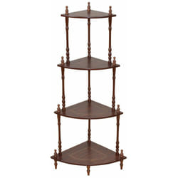 Tagère d'angle avec 4 niveaux en bois et mdf 34x34x102cm ETA05003