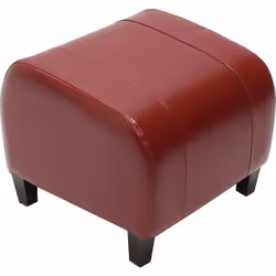 Tabouret siège cube pouf cuir + synthétique 37x45x47 cm rouge Design simple, fabrication de haute qualité, voilà à quoi devra ...