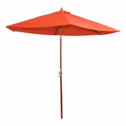 Décoshop26 04_0003807 parasol de terrasse Parasol de plage Rond Terre cuite, Bois