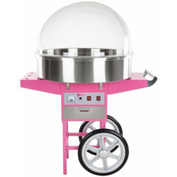 Helloshop26 - Machine à barbe à papa professionnelle diamètre 72 cm avec chariot et coupole de protection
