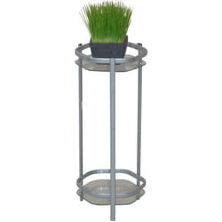 Décoshop26 - Support / étagère pour plante en métal couleur aluminium 86 cm MED05117