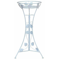 Décoshop26 - Support à fleurs étagère plante en métal crème hauteur 78 cm MED05120