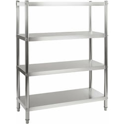 Etagère cuisine professionnelle inox 4 étages 120 x 48 cm max 600 kg