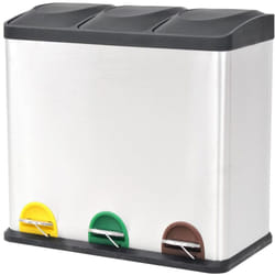 Poubelle à ordures acier inoxydable 54 litres