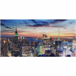Tableau LED, tableau sur toile, tableau illuminé, tableau mural, minuterie certifié FSC 100x50cm New York Ces imprimés modern ...