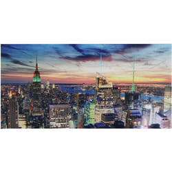 Décoshop26 - Tableau led sur toile illuminé tableau mural minuterie certifié fsc 100x50cm New York 040003571