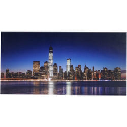 Décoshop26 - Tableau image led murale sur toile minuterie 100x50cm One World Trade Center 040003572