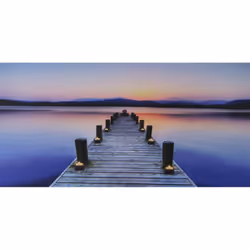 Image LED, image sur toile, image illuminée, image murale, minuterie pont 110x55cm, scintillant Ces imprimés modernes et de b ...