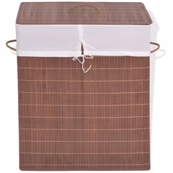 Notre panier à linge en bambou est une solution idéale pour tous les ménages. Il garde votre linge sale hors des regards et c ...