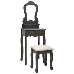 Ensemble de coiffeuse avec tabouret 50 x 59 x 136 cm gris