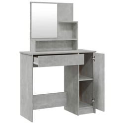Ensemble de coiffeuse 865 x 35 x 136 cm gris beton
