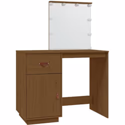 La coiffeuse en bois avec LED est un excellent supplément au décor de votre chambre à coucher tout en gardant vos cosmétiques ...