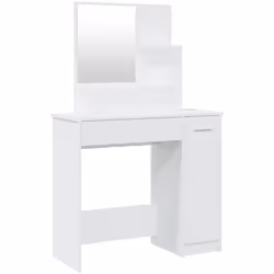 Cette coiffeuse donnera à votre chambre à coucher un look intemporel et raffiné. La table de maquillage avec miroir est un ex ...