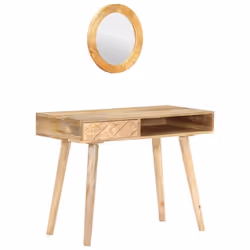Coiffeuse table de maquillage design meuble mobilier de chambre 100 x 50 x 76 cm bois de manguier solide