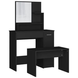 Coiffeuse table de maquillage design meuble mobilier de chambre 865 x 35 x 136 cm noir
