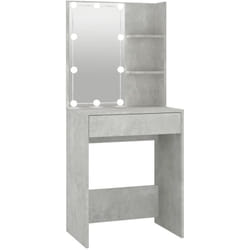 Coiffeuse design contemporain avec led 60 x 40 x 140 cm gris