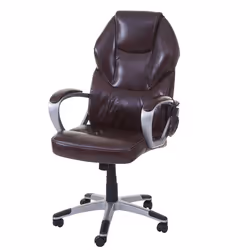 Fauteuil de bureau sur roulettes avec fonction massage chauffage pivotante en synthetique bordeau par