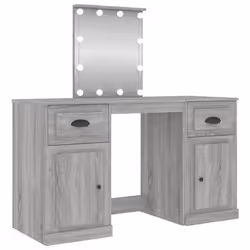 Coiffeuse avec led 130 x 50 x 1325 cm sonoma gris