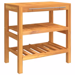 Armoire de salle de bain avec 2 etageres 74 x 45 x 75 cm bois massif