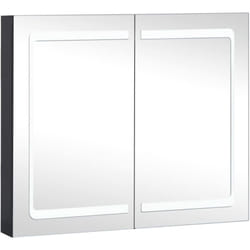 Armoire de salle de bain à miroir led 80 x 12,2 x 68 cm