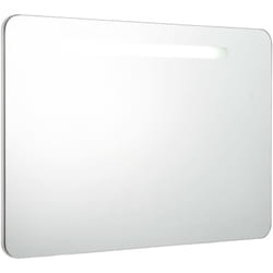 Helloshop26 - Armoire de salle de bain à miroir led 80 x 9,5 x 55 cm mdf blanc