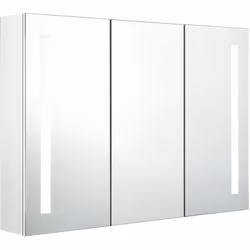 Introduisez une esthétique agréable dans votre salle de bain avec notre armoire à miroir de courtoisie LED ! Notre armoire mu ...