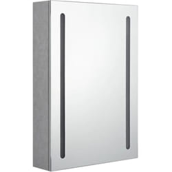 Helloshop26 - Armoire de salle de bain à miroir led 50 x 13 x 70 cm gris