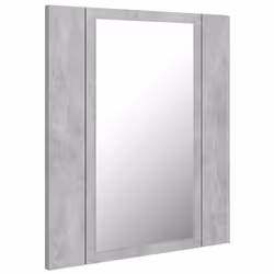 Armoire de salle de bain - Non spécifié - Miroir LED - 40 x 12 x 45 cm - Gris acrylique - Contemporain