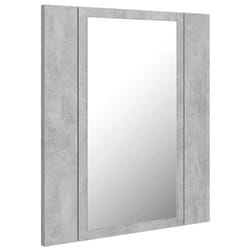 Armoire de salle de bain - Non spécifié - Miroir LED - 40 x 12 x 45 cm - Gris acrylique - Contemporain