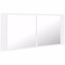 Ajoutez une touche d’aspect esthétiquement agréable dans votre salle de bain avec cette armoire à miroir à LED, qui ajoute un ...