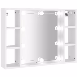 Gardez vos articles de maquillage essentiels organisés et soignés avec cette armoire de miroir tendance avec lumières LED ! M ...