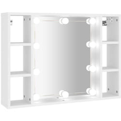 Armoire à miroir avec led 76 x 15 x 55 cm blanc