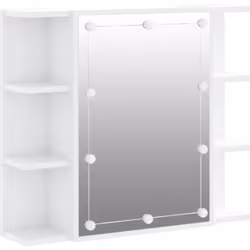 Gardez vos articles de maquillage essentiels organisés et soignés avec cette armoire de miroir tendance avec lumières LED ! M ...
