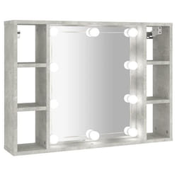 Armoire a miroir avec led 76 x 15 x 55 cm gris
