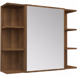 Ajoutez une touche esthétiquement agréable à votre salle de bain avec cette armoire à miroir ! Matériau robuste : le bois d'i ...